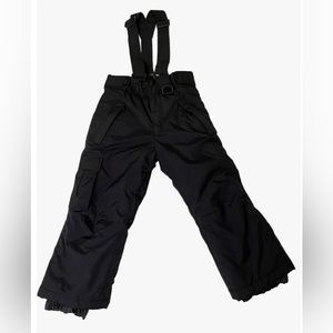 Sport Essentials Youth Kids Black Ski Bib Snow Pants Overalls Suspenders Sz 4